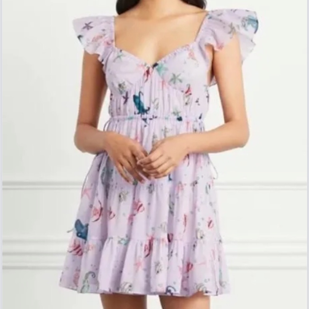 Hill House Lavender Printed Seascape Dress